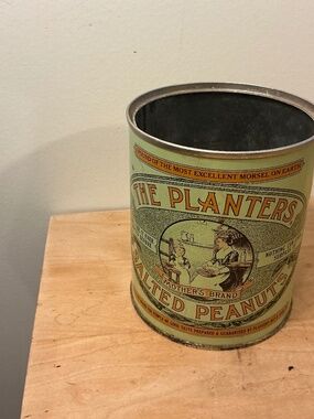 Vintage Planters Peanut Tin 1981 75th anniversary replica of 1906 tin